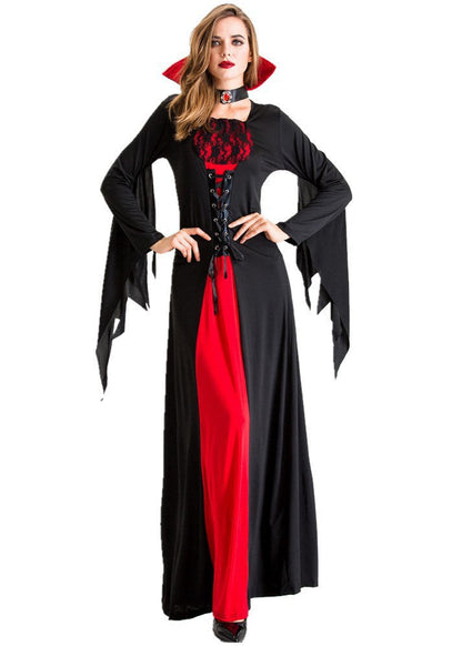 Women’s Polyester Witch Costume with Lace Corset