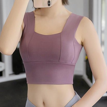 Summer New European And American Sports Underwear Yoga Back Cross Shockproof Gathered Shaping Sports Fitness Bra