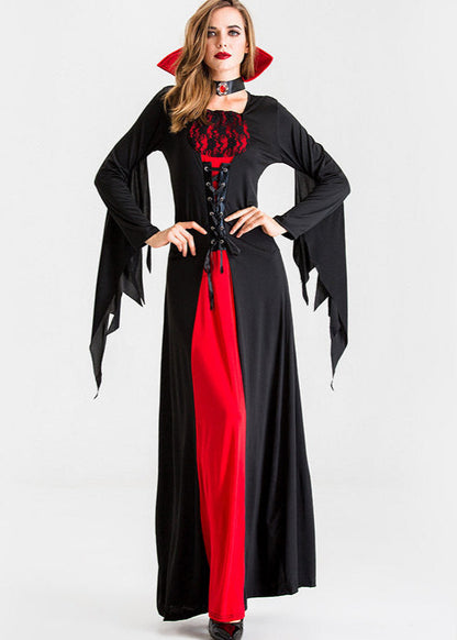 Women’s Polyester Witch Costume with Lace Corset