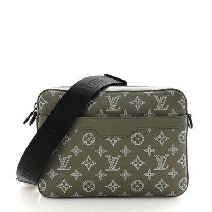 Monogram Shadow G65 Trio Messenger Olive Green