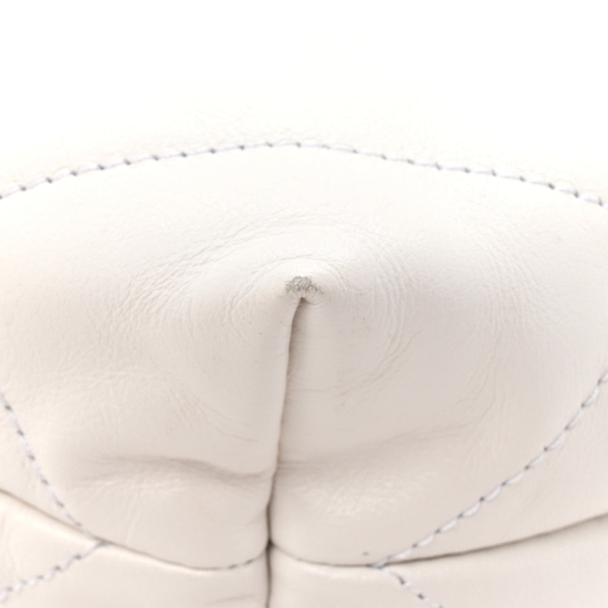 Shiny Calfskin Quilted Small Chanel 22 White