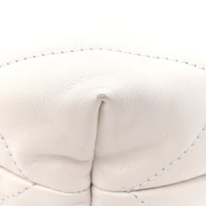 Shiny Calfskin Quilted Small Chanel 22 White