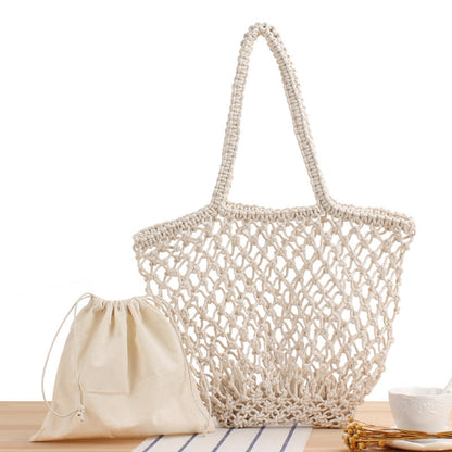 Crochet Market Bag Beach Vacation Net Bag