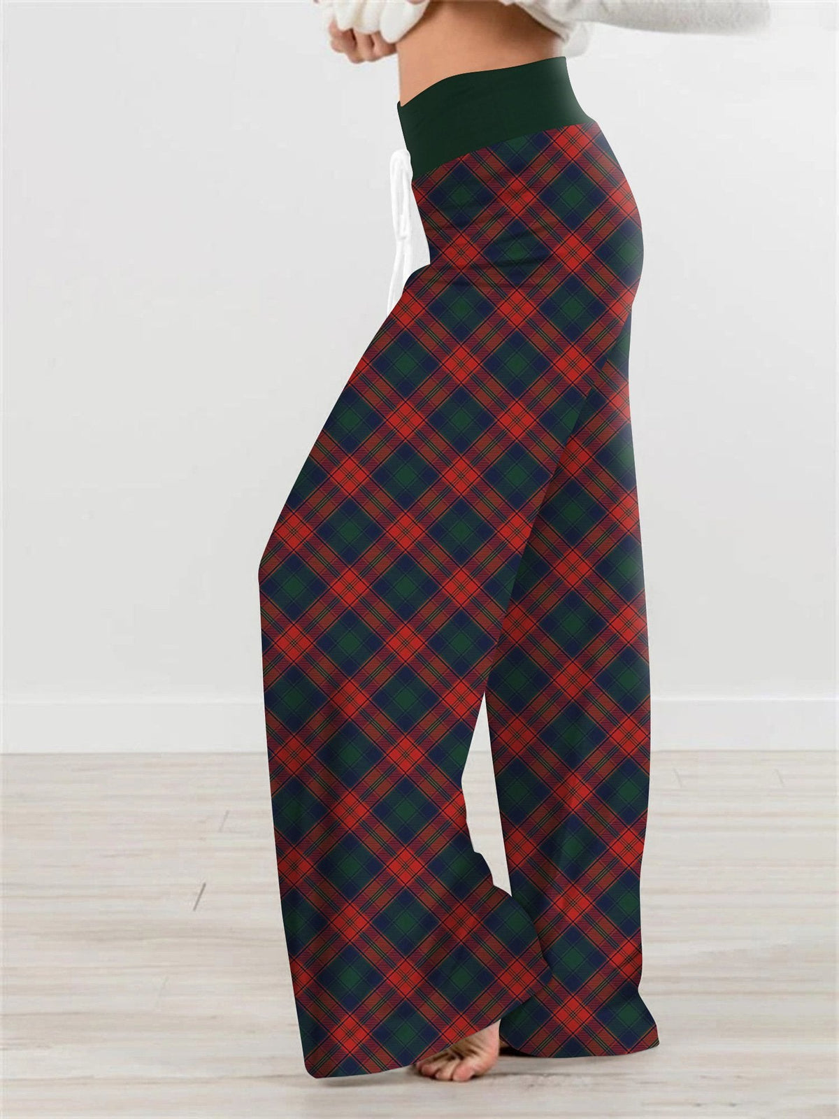 Fashion Woman Digital Printing Loose Casual Flower Pattern Pants Wide Leg Yoga Pants 15