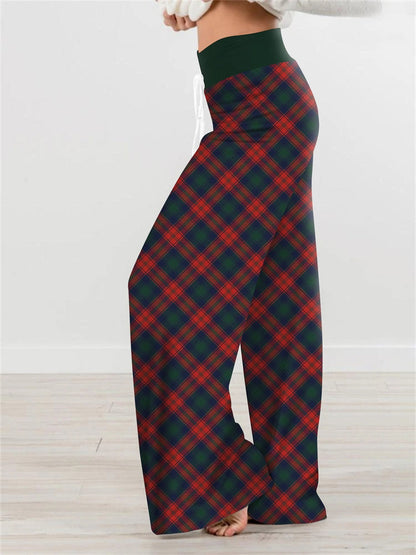 Fashion Woman Digital Printing Loose Casual Flower Pattern Pants Wide Leg Yoga Pants 15