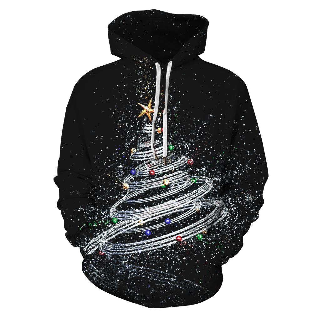 Santa Claus Digital Stamp Couples Wear Cap Suitwear Autumn Long-Sleeved Baseball