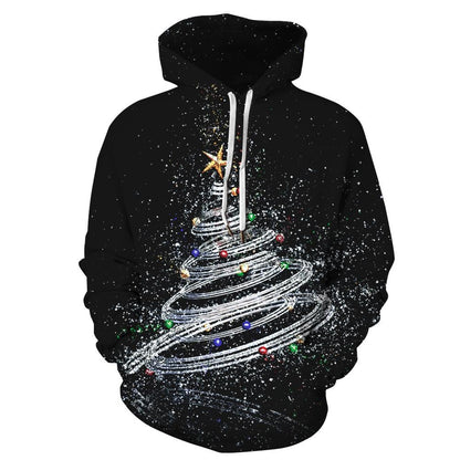 Santa Claus Digital Stamp Couples Wear Cap Suitwear Autumn Long-Sleeved Baseball