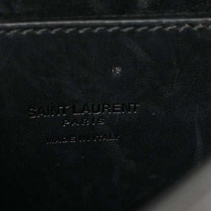 Smooth Calfskin Classic Monogram Small Kaia Satchel Black