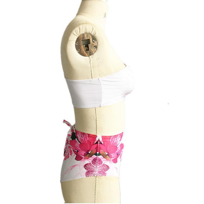 Floral Bikini New Split Swimsuit Women'S Large Print Sexy Split Swimsuit