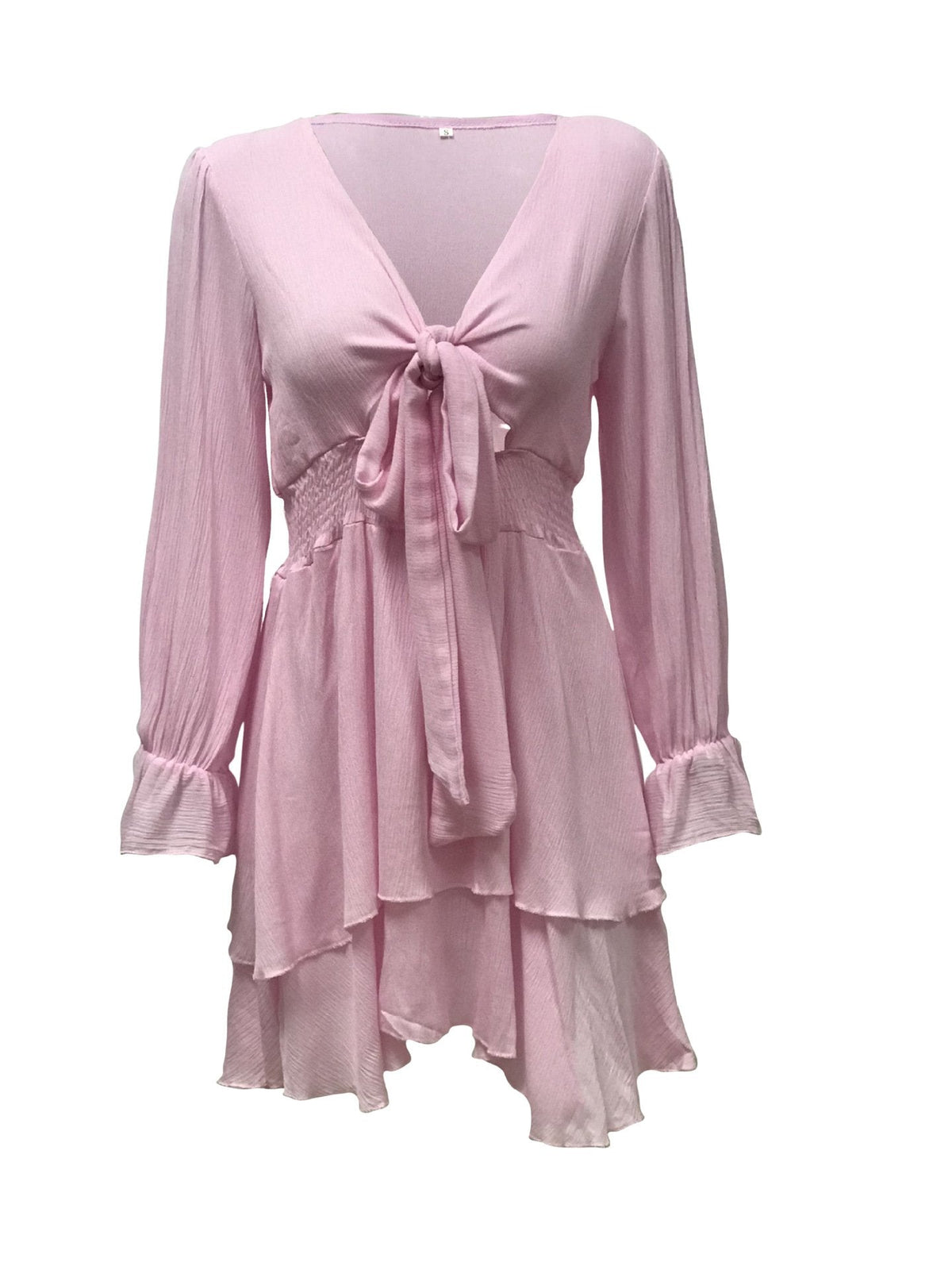 V-Neck Long Sleeve Women'S Dress