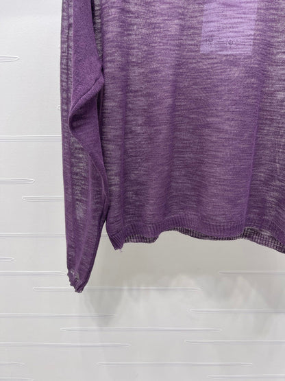 CC 26s Camisole and Long-Sleeved Knit Two-Piece Set Purple 343461