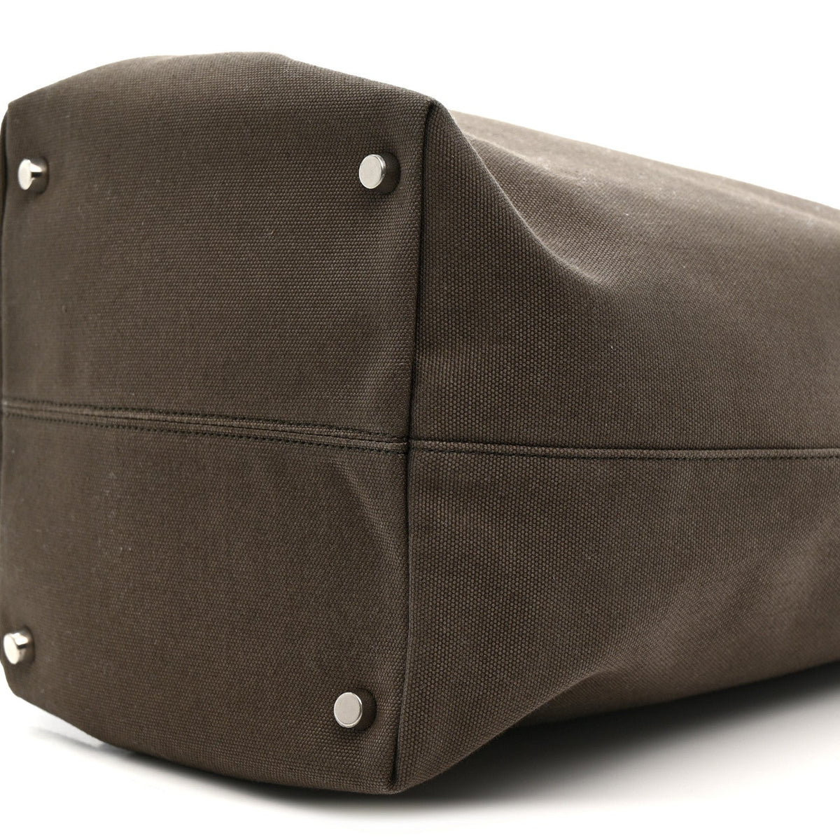 Canvas Calfskin Medium N/S Park Tote Taupe