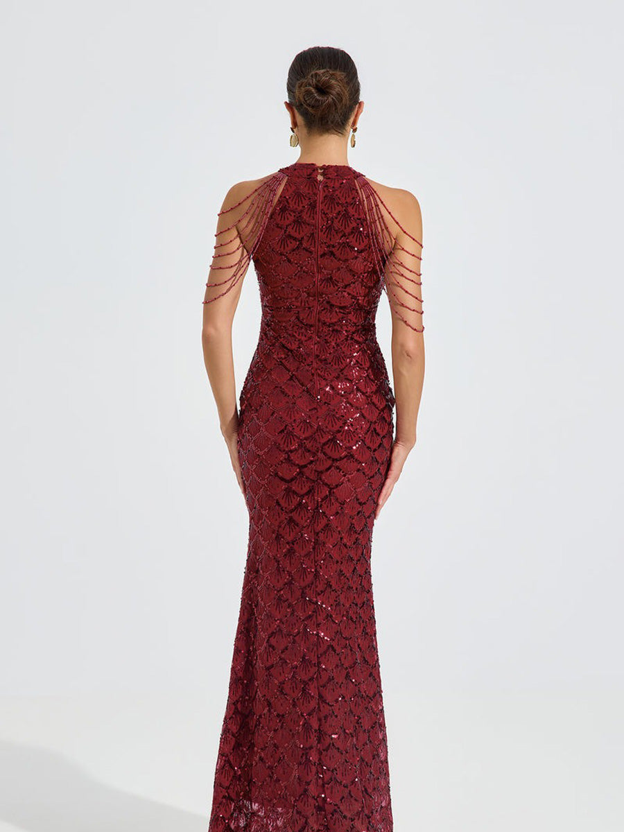 Isabella Luxe Sequin Maxi Dress