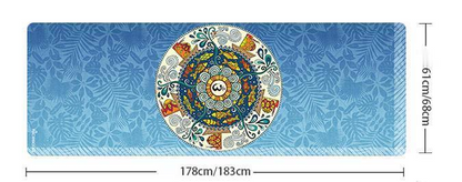 Foldable Machine Washable Lightweight Portable Yoga Mat Sweat-Absorbent Non-Slip Suede Natural Rubber Printed Yoga Mat Towel