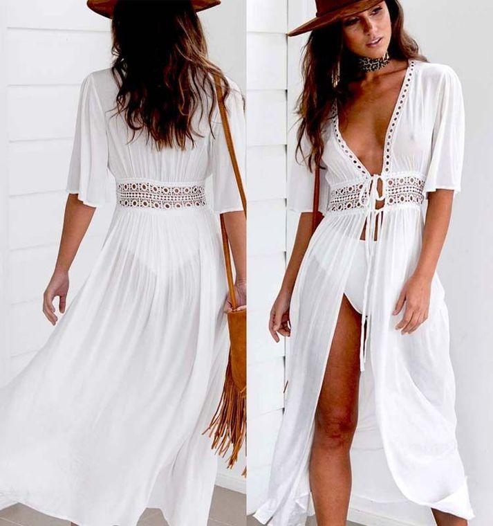Lace Dress Amazon Fashion Tie With White Beach Dress Sexy Jersey Fake Dress