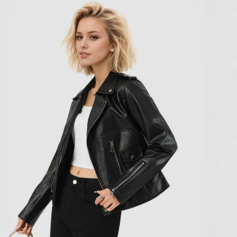 Short Commuter Leather Jacket