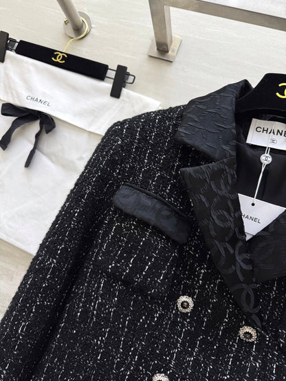 CC Jacket Black Silver Black Tweed 344806