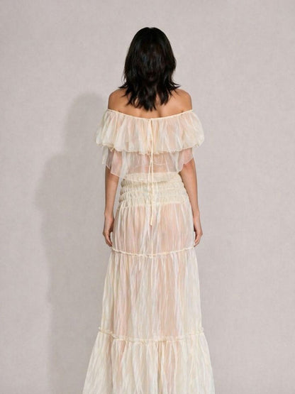 Acacia Off-the-Shoulder Puff-Sleeve Two Piece Set