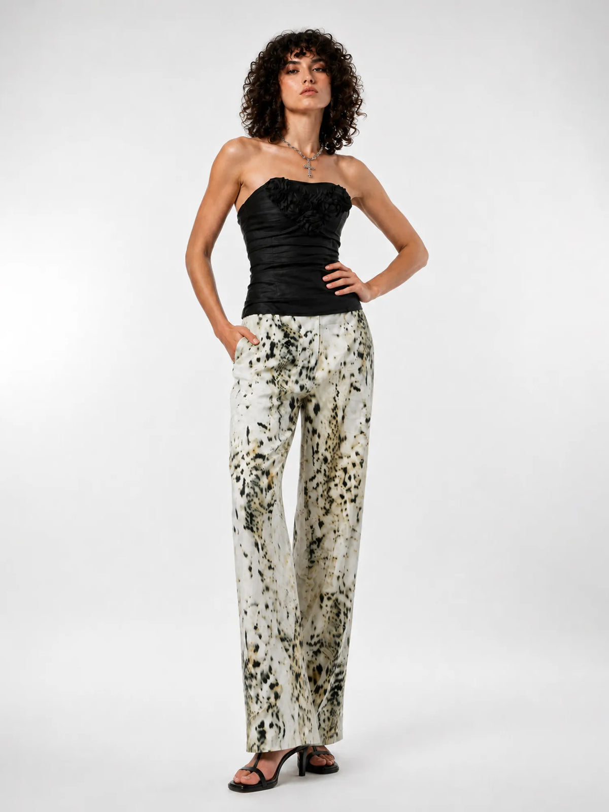 Sophia Retro Leopard Print Casual Pants