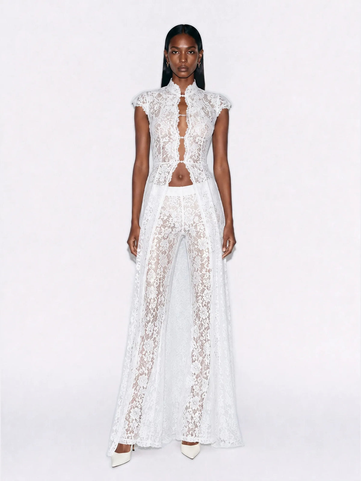 Riley Floral Lace Sheer Set