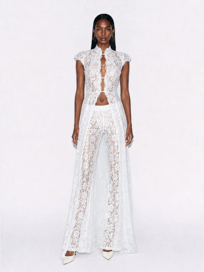 Riley Floral Lace Sheer Set