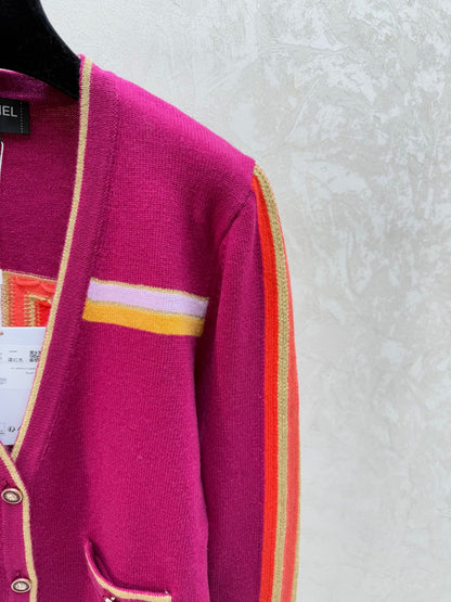 Chanel 2025 Cardigan Purple Wool 716294