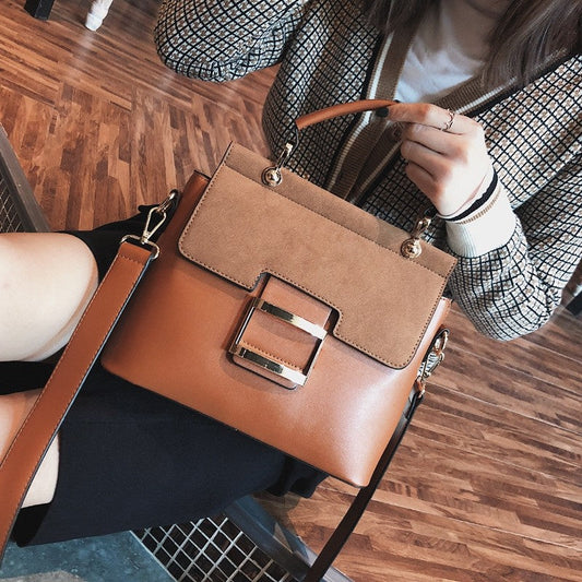 Plain Wide Shoulder Strap Crossbody Bag