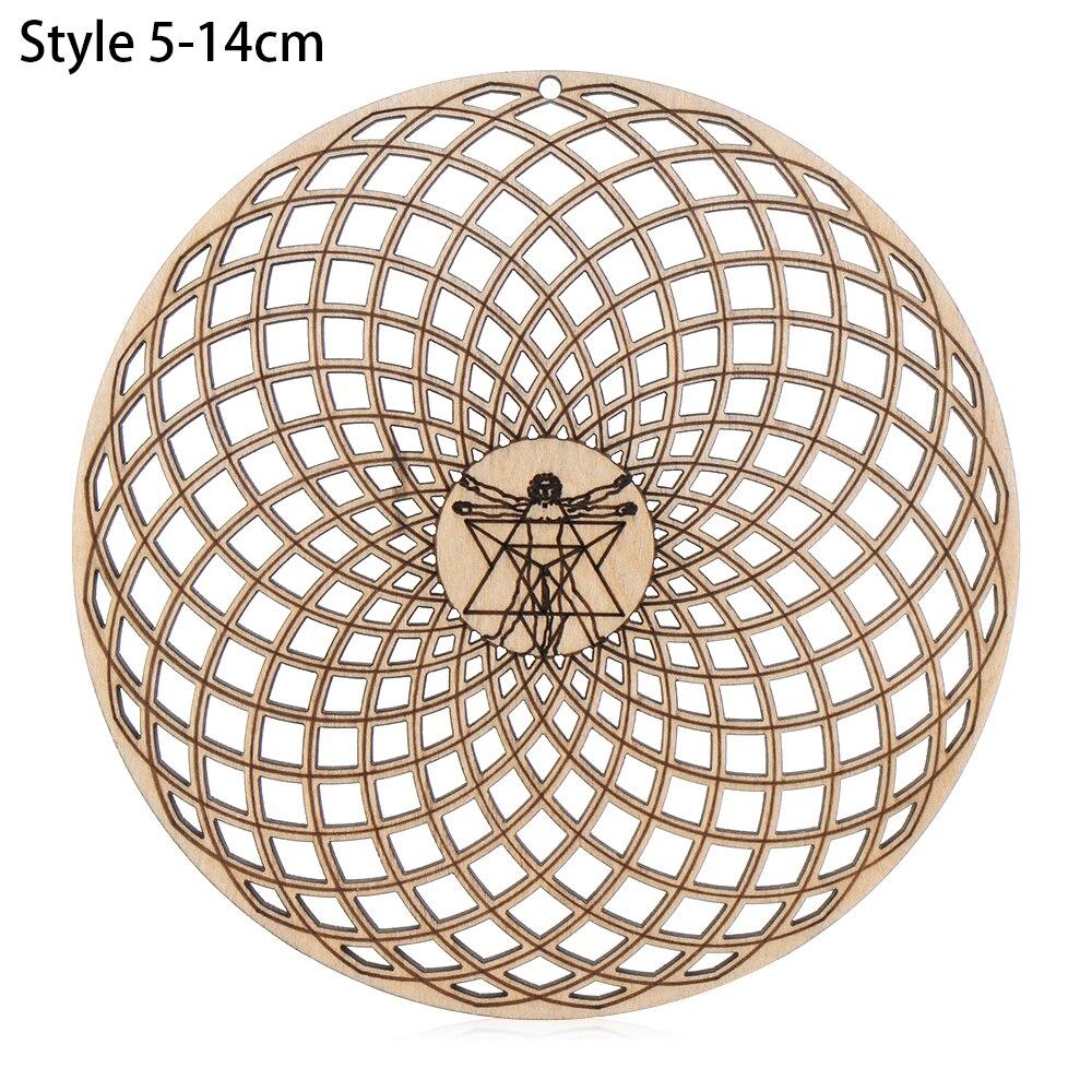 1Pc Flower Of Life Shape Wooden Wall Sign Laser Cut Non-Slip Coaster Set Wood Placemats Table Mat Round Cup Pad Art Home Decor
