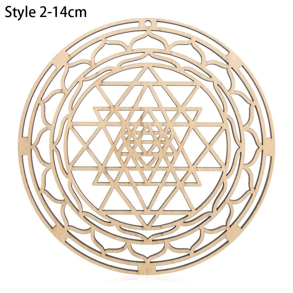 1Pc Flower Of Life Shape Wooden Wall Sign Laser Cut Non-Slip Coaster Set Wood Placemats Table Mat Round Cup Pad Art Home Decor