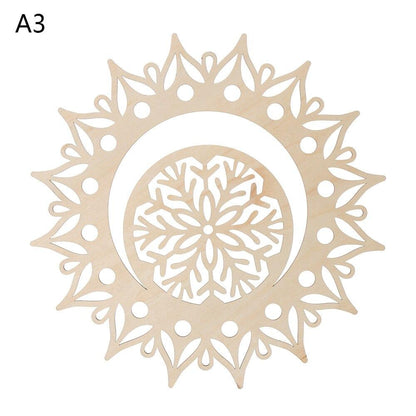 1Pc Flower Of Life Shape Wooden Wall Sign Laser Cut Non-Slip Coaster Set Wood Placemats Table Mat Round Cup Pad Art Home Decor