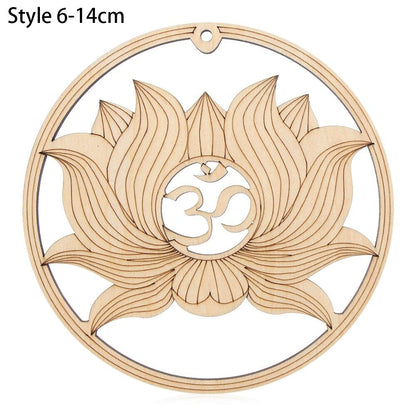 1Pc Flower Of Life Shape Wooden Wall Sign Laser Cut Non-Slip Coaster Set Wood Placemats Table Mat Round Cup Pad Art Home Decor