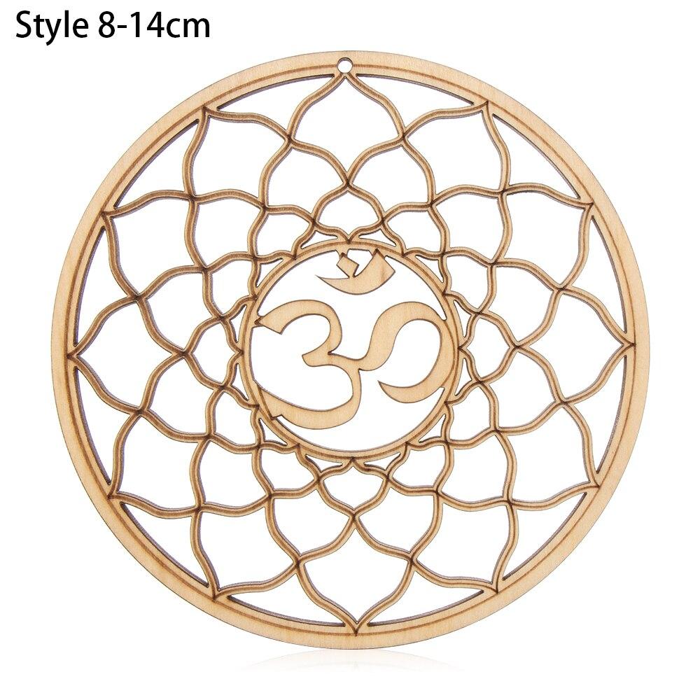 1Pc Flower Of Life Shape Wooden Wall Sign Laser Cut Non-Slip Coaster Set Wood Placemats Table Mat Round Cup Pad Art Home Decor