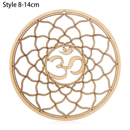 1Pc Flower Of Life Shape Wooden Wall Sign Laser Cut Non-Slip Coaster Set Wood Placemats Table Mat Round Cup Pad Art Home Decor