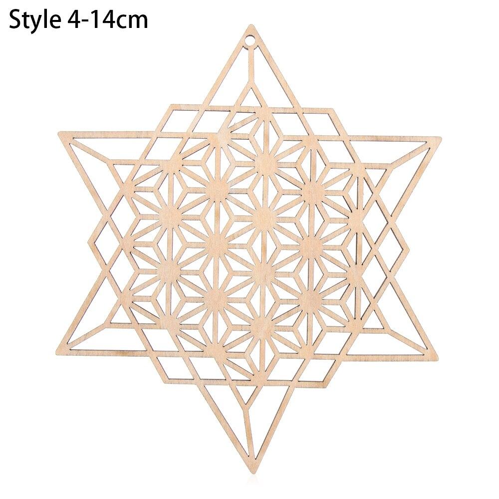 1Pc Flower Of Life Shape Wooden Wall Sign Laser Cut Non-Slip Coaster Set Wood Placemats Table Mat Round Cup Pad Art Home Decor