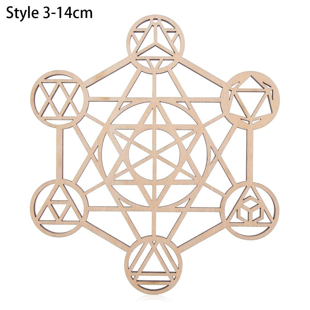 1Pc Flower Of Life Shape Wooden Wall Sign Laser Cut Non-Slip Coaster Set Wood Placemats Table Mat Round Cup Pad Art Home Decor