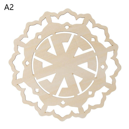 1Pc Flower Of Life Shape Wooden Wall Sign Laser Cut Non-Slip Coaster Set Wood Placemats Table Mat Round Cup Pad Art Home Decor