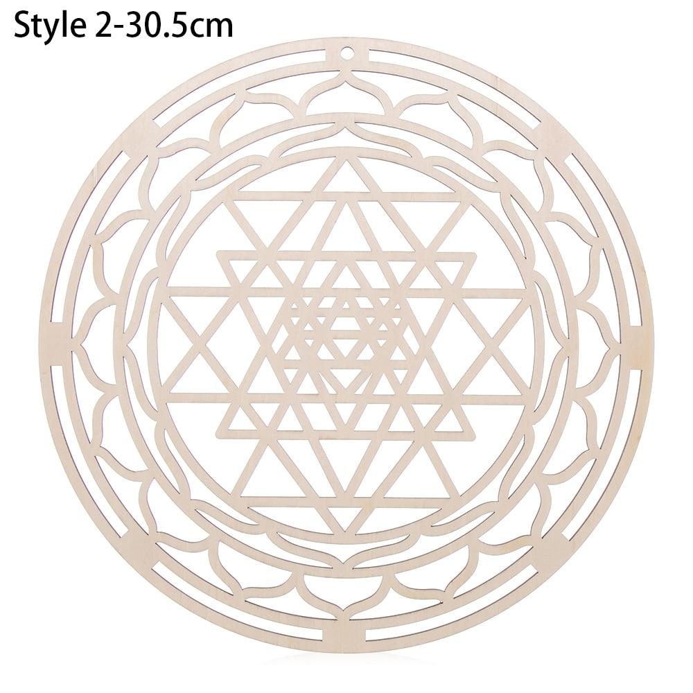1Pc Flower Of Life Shape Wooden Wall Sign Laser Cut Non-Slip Coaster Set Wood Placemats Table Mat Round Cup Pad Art Home Decor