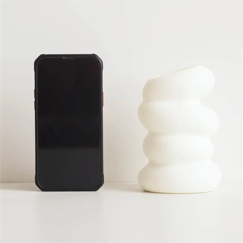 1Pc Plastic Spiral White Vase Nordic Creative Flower Arrangement Container For Kitchen Living Bedroom Home Decoration Ornament