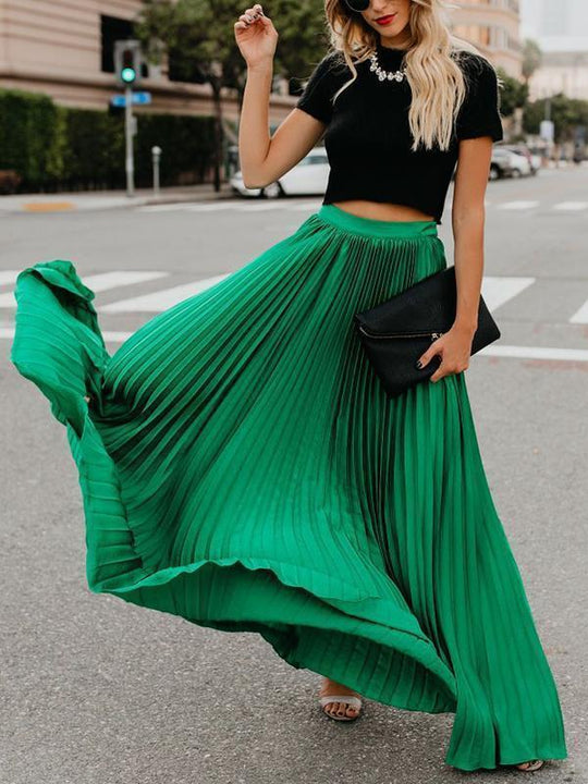 Black Pleated Skirt