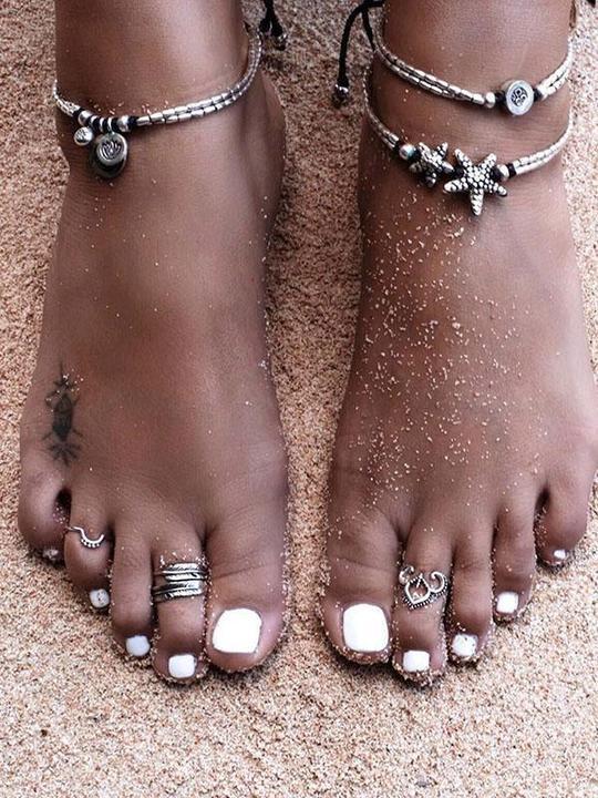 Summer Beach Starfish&Circle Footchain Accessories