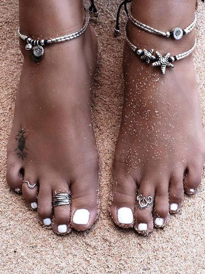 Summer Beach Starfish&Circle Footchain Accessories