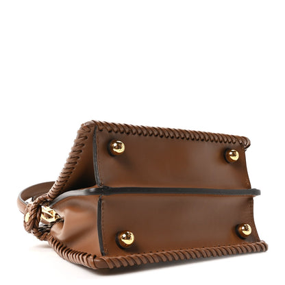 Vitello King Shiny Nappa Intreccio Petite Peekaboo I SEE U Satchel Gianduia