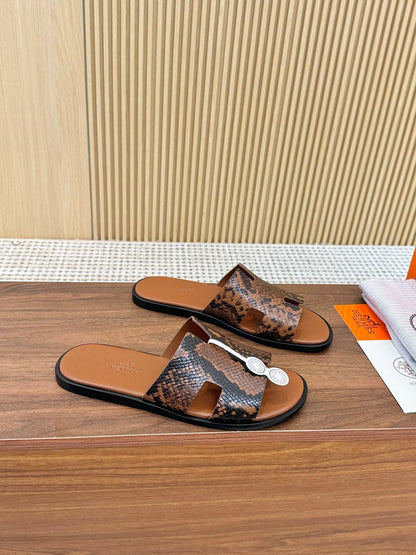 HM Izmir Sandal Brown Rose Leather 294344
