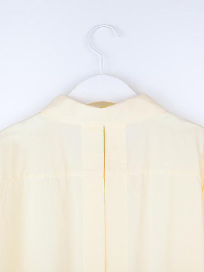 Long Sleeves Loose Buttoned Hollow Pleated Solid Color Split-Joint Lapel Blouses&Shirts Tops