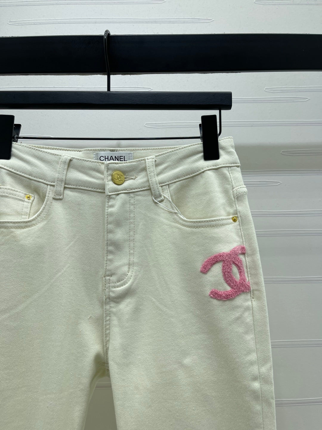 CC Slim-Fit Jeans White Pink Denim 343627