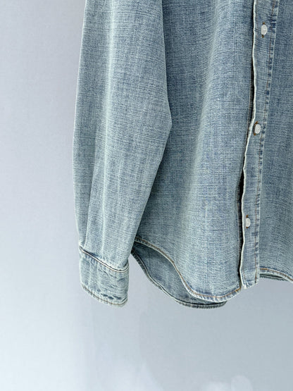 Miumiu 2026 Denim Shirt Light Blue Cotton
