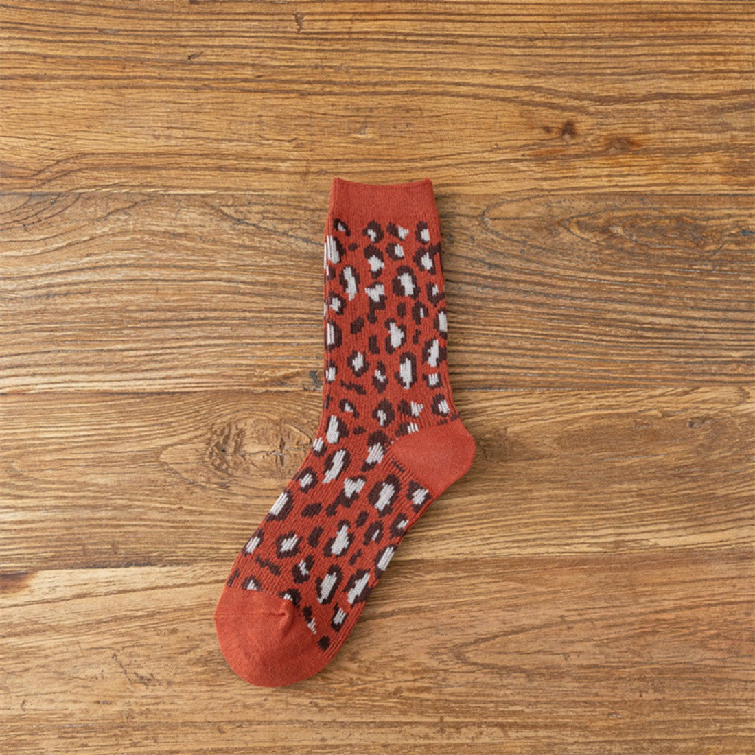 Rufia - Leopard Print Mid-Calf Socks