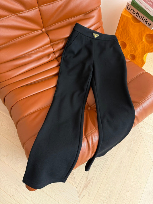 Prada 25FW Brousers Black Polyester 326653