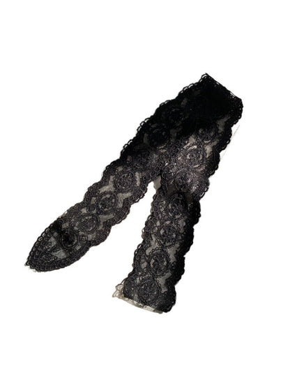 Haila - Lace Embroidered Sheer Scarf Headband - Elegant &amp; Versatile