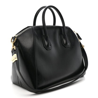 Shiny Lord Calfskin Medium Antigona Black